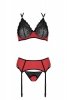 Bielizna Magnolia set red XXL/XXXL